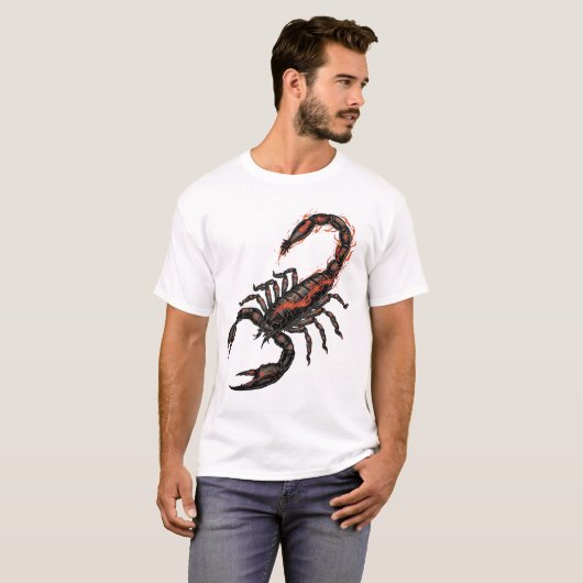 T-shirt Scorpio – The Fiery Scorpion (Devant entier)