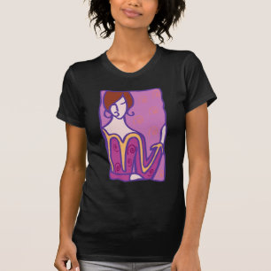 T-shirt Scorpio Woman des années 1920 en violet