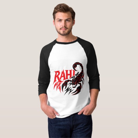 T-shirt Scorpion agressif un Tee de baseball (Devant entier)