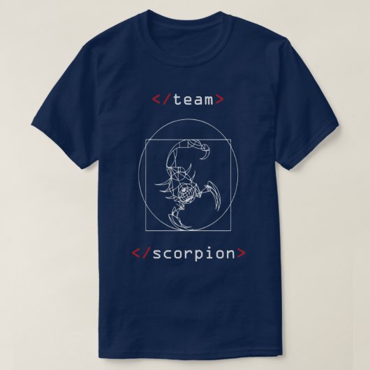 T-shirt Scorpion Da vinci Vitruvian Scorpion  (Design devant)