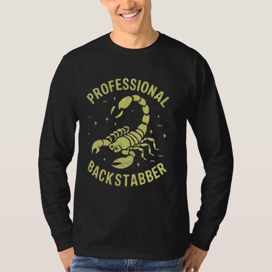 T-shirt Scorpion de poignard de dos professionnel (Devant)