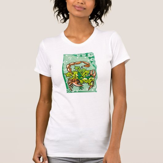 T-shirt Scorpion floral en saint (Devant)