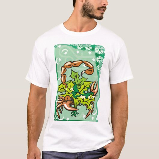 T-shirt Scorpion floral en saint (Devant)