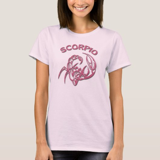 T-SHIRT SCORPION ROSE (Devant)