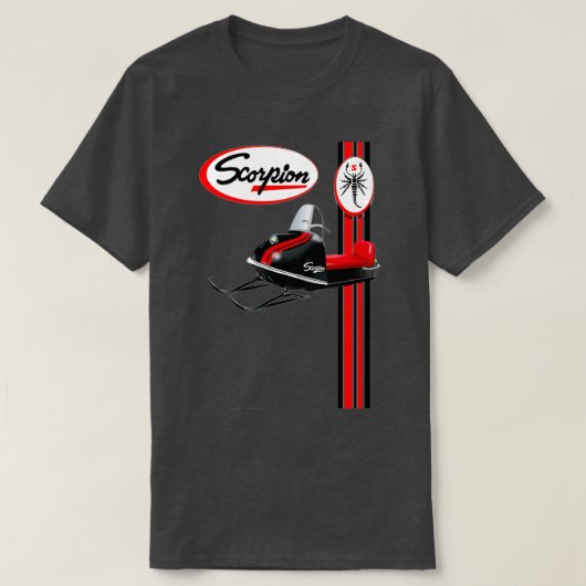 T-shirt Scorpion Vintage Motoneiges (Design devant)