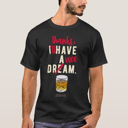 T-shirt Scotch Whisky Dit Un Scotch Dram Wee (Devant)