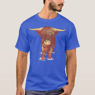T-shirt Scotland Highland Cow Snow Livestock Breeding Orga