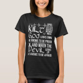 T-shirt Scots Saying Kilt Because God Knows Who To Be Prou (Devant)