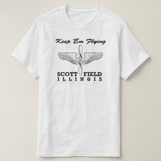 T-shirt Scott Field, Illinois (Base aérienne), Belleville (Design devant)