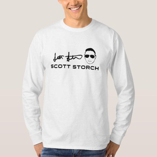 T-shirt Scott Storch White Long Manche (Devant)