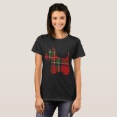 T-shirt Scottie Dog Scottish Terrier Royal Stewart Tartan (Devant entier)
