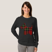 T-shirt Scottie Dog Scottish Terrier Royal Stewart Tartan (Devant entier)