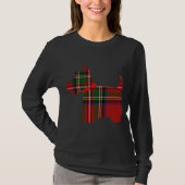 T-shirt Scottie Dog Scottish Terrier Royal Stewart Tartan (Devant)