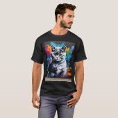 T-shirt Scottish Fold Art Vibrant (Devant entier)