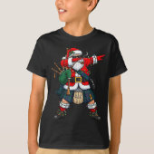 T-shirt Scottish Santa Bagpes Dabbing Christmas Funny Holi (Devant)