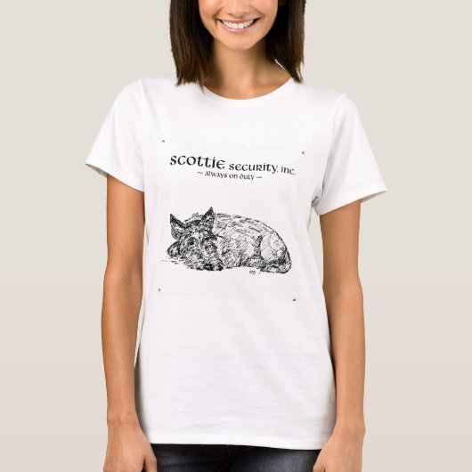 T-shirt Scottish Terrier a toujours One Eye Open (Devant)
