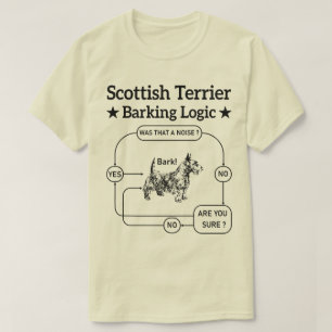 T-shirt Scottish Terrier Barres Logique Drôle Chien Sarcas