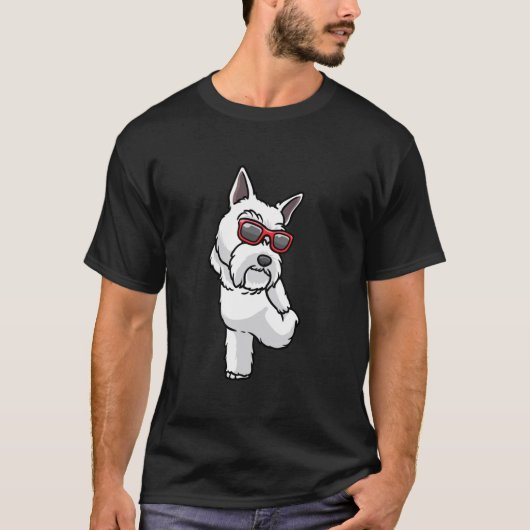 T-shirt Scottish Terrier Dog Scottie Terrier Avec Sunglass (Devant)