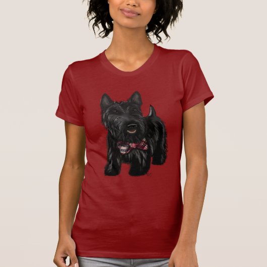 T-shirt Scottish Terrier et Bow (Devant)