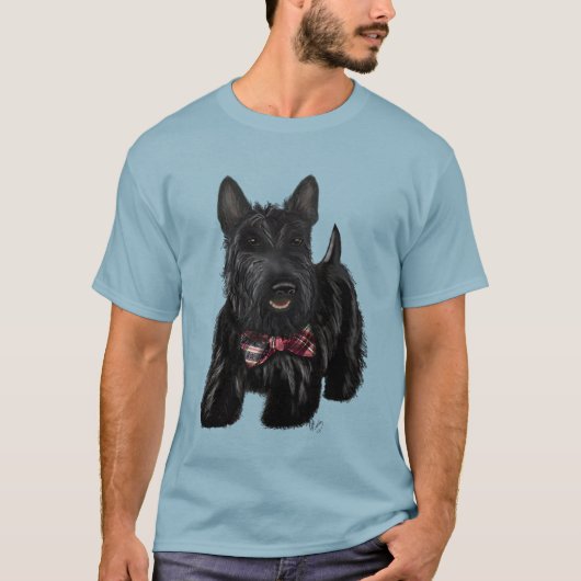 T-shirt Scottish Terrier et Bow (Devant)