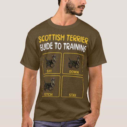 T-shirt Scottish Terrier Guide Pour L'Entraînement De L'Ob (Devant)
