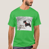T-shirt Scottish Terrier Joyeux Noël (Devant)