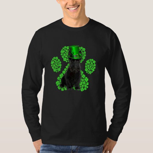 T-shirt Scottish Terrier Shamrock Paw C St Patrick's Day (Devant)