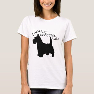 T-shirt Scottish terrier silhouette