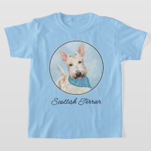 T-shirt Scottish Terrier Wheaten Dog Painting Art original