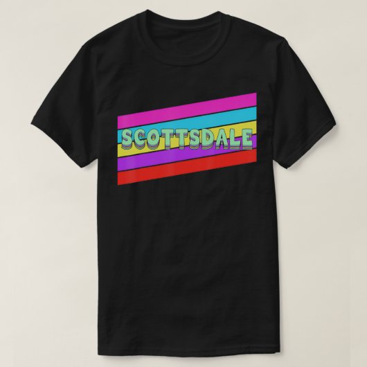 T-shirt Scottsdale Arizona Vintage Retro Throwback Cadeau (Design devant)