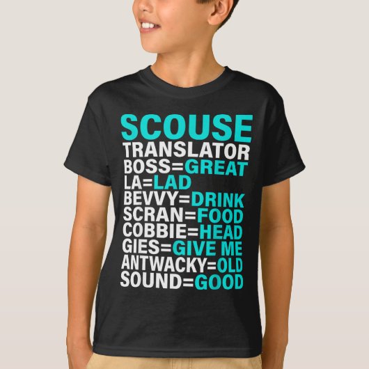 T-shirt Scouse Accent Translator Funny Liverol  (Devant)
