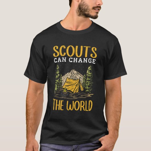 T-shirt Scout Life Scouting Randonnée Happy Camper Camp Te (Devant)