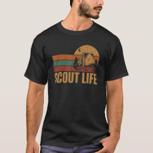 T-shirt Scout Life Tent Moon Woods Camping & Randonnée