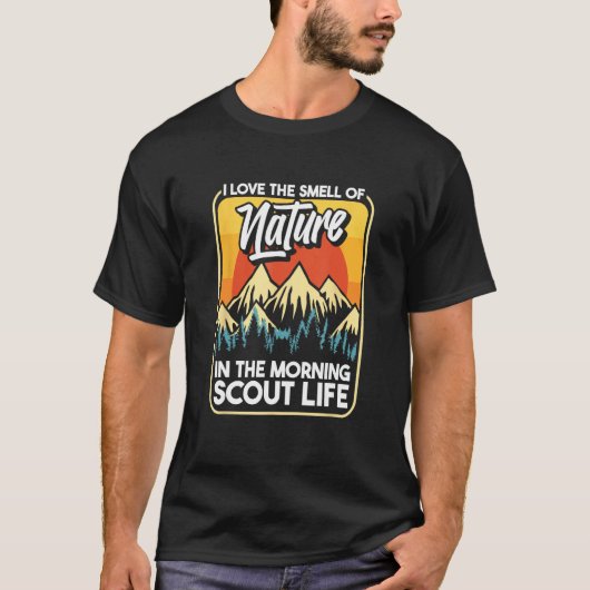 T-shirt Scout Mountains Nature Uniform  Wilderness Scoutin (Devant)