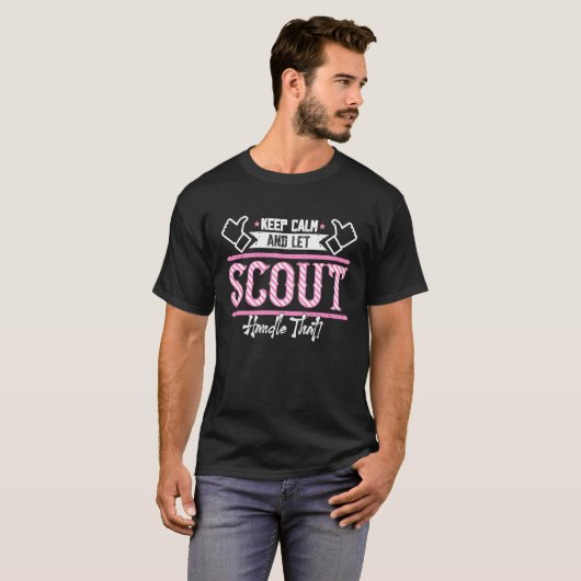T-shirt Scouter Gardez le calme et laissez Scouter Manipul (Devant entier)