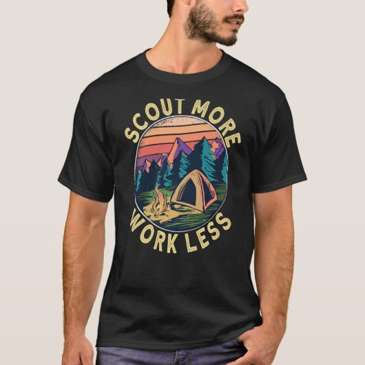 T-shirt Scouts plus de travail moins Scouts et chef scout (Devant)