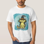 T-shirt Scraggles Yellow Cat Witch (Devant)