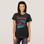 T-shirt Scrapbooking Scrapbooking Eat Sleep Répéter (Devant entier)