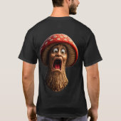 T-shirt Screaming bearded mushroom man double sided graphi (Dos)