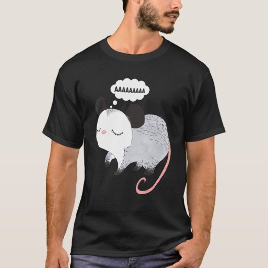 T-shirt Screaming Possum Aaaa Cute Opossum Dank Meme Men W (Devant)