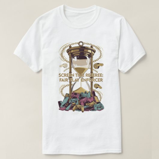 T-shirt Screen Time Referee T Shirt, Fair Play Enforcer (Design devant)