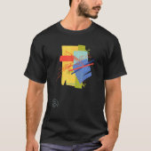 T-shirt Scribble d'art Abstrait Graphisme contemporain (Devant)