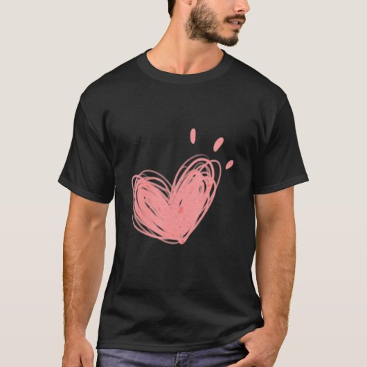 T-shirt Scribble Heart Lgbtq Gay Rights Fière Fierté Rainb (Devant)