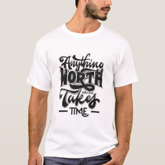 T-shirt Script De Brosse Gras Tout Ce Qui Vaut Le Temps