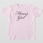 T-shirt Script de calligraphie Flower Girl Mariage classiq<br><div class="desc">Flower girl design a un motif de script de calligraphie,  fait partie de la collection mariage classique et est disponible dans plus de styles.</div>