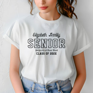 T-shirt Script de dernière année personnalisé supérieur Co