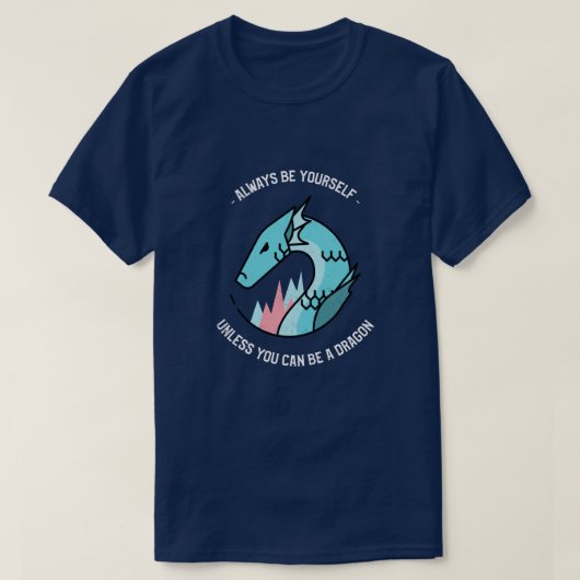 T-shirt Script de devis moderne Typographie de Dragon Bleu (Design devant)