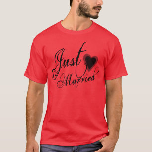 T-shirt Script de Grunge Naughty - Juste Marié Coeur Noir
