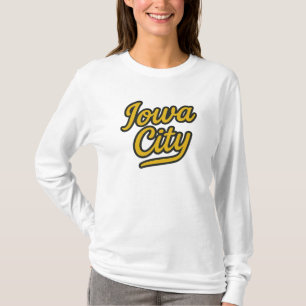 T-shirt Script de la ville d'Iowa Retro