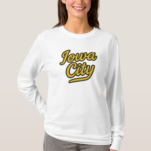 T-shirt Script de la ville d'Iowa | Retro (Devant)